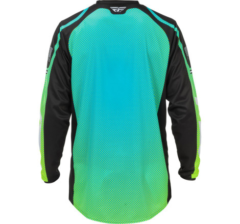 Maillot FLY RACING F-16 Taille L - Aqua/noir/blanc