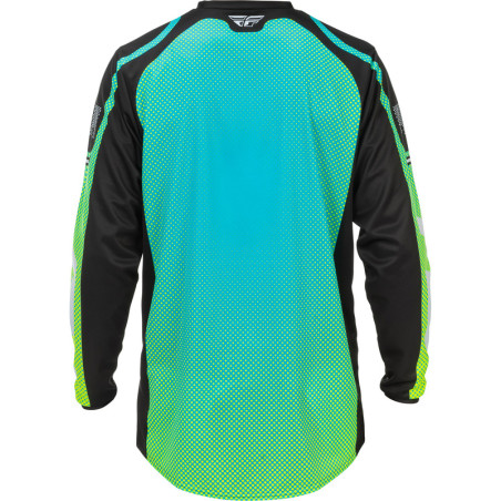 Maillot FLY RACING F-16 Taille XL - Aqua/noir/blanc