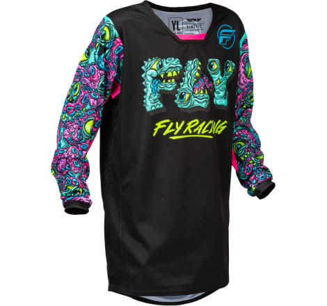 Maillot enfant FLY RACING Kinetic Mutant Taille YS - noir/multi