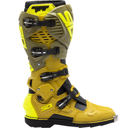 Bottes SIDI Crossfire 3 Pointure 49 - vert olive/jaune