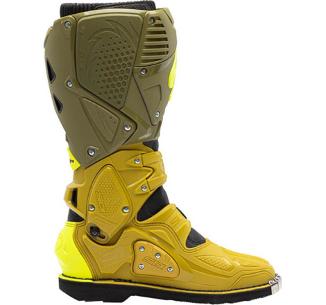Bottes SIDI Crossfire 3 Pointure 49 - vert olive/jaune