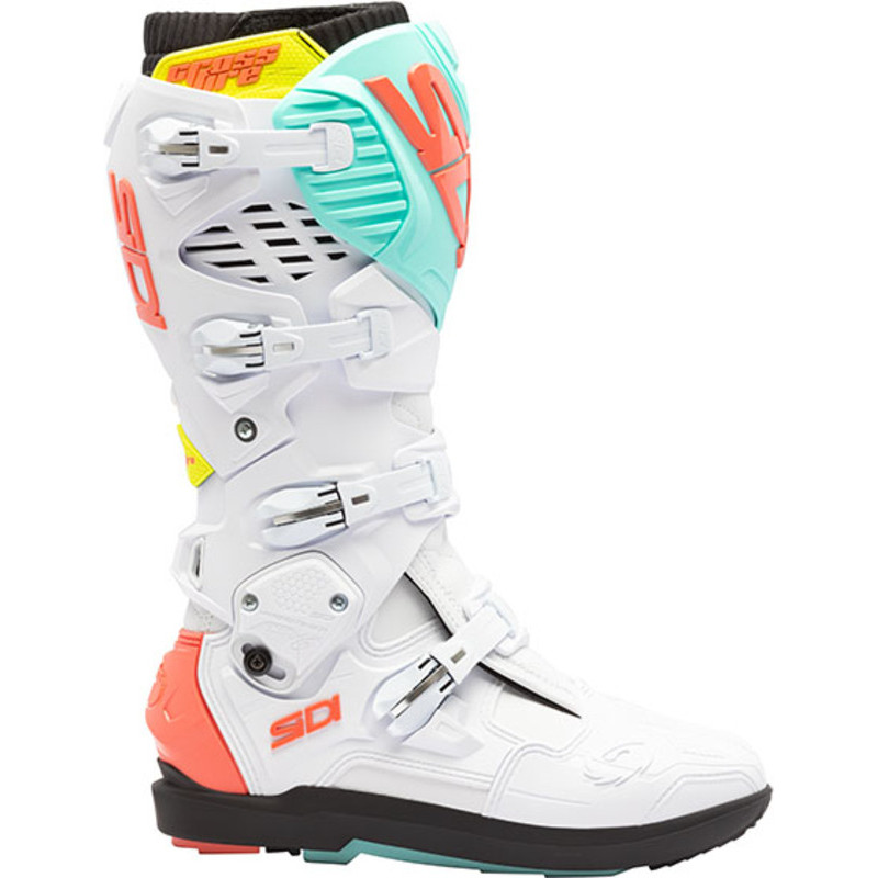 Bottes SIDI Crossfire 3 SRS Pointure 45 - blanc/Mint/Coral