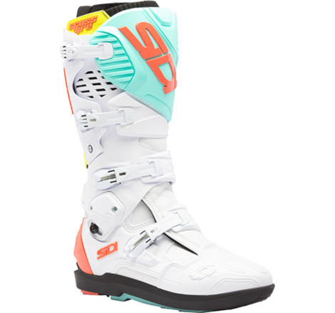Bottes SIDI Crossfire 3 SRS Pointure 45 - blanc/Mint/Coral