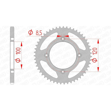 Kit chaîne AFAM 420R1 11/60-138 - couronne standard