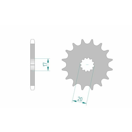 Kit chaîne AFAM 428R1 11/60-134 - couronne standard