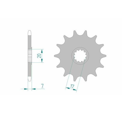 Kit chaîne AFAM 420R1 11/58-136 - couronne standard