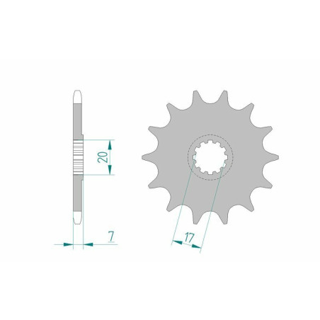 Kit chaîne AFAM 420R1 11/58-136 - couronne standard