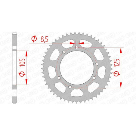 Kit chaîne AFAM 420R1 11/53-132 - couronne standard