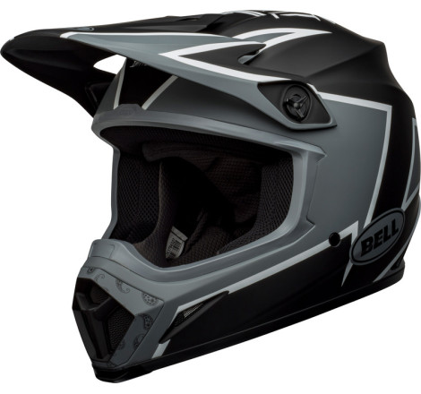 BELL MX-9 Mips Twitch Taille XXL - Mat Noir/Gris/Blanc