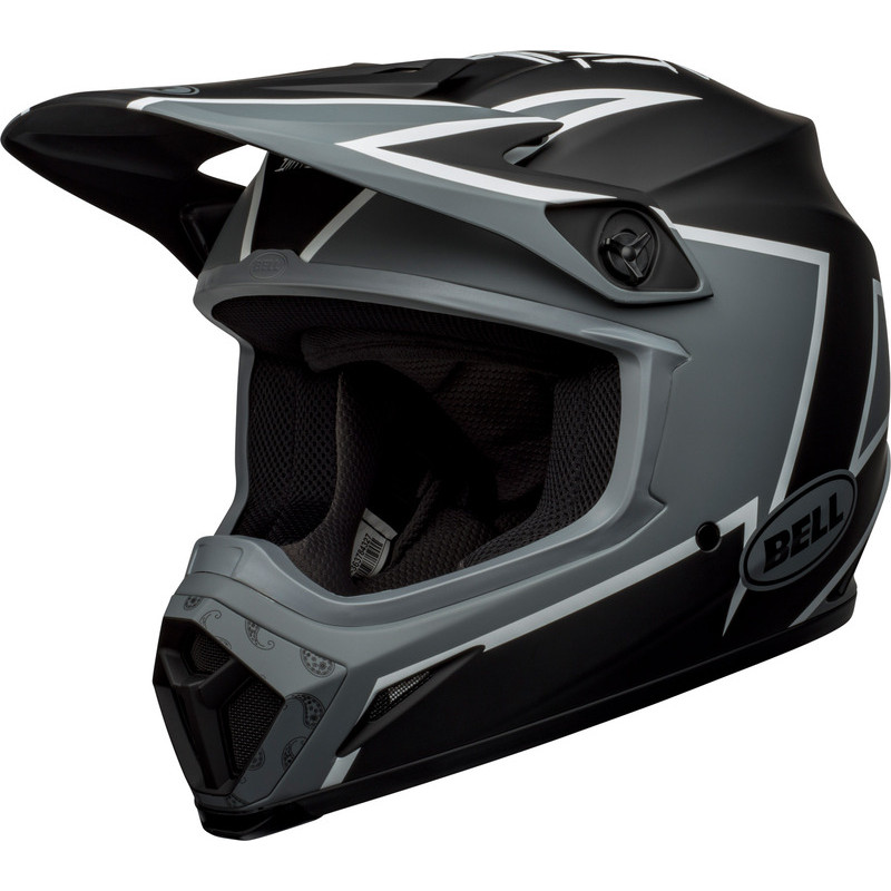 BELL MX-9 Mips Twitch Taille XXL - Mat Noir/Gris/Blanc