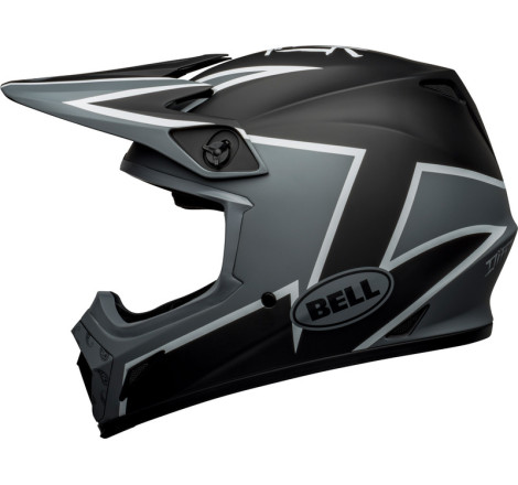 BELL MX-9 Mips Twitch Taille XXL - Mat Noir/Gris/Blanc