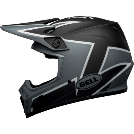 BELL MX-9 Mips Twitch Taille XXL - Mat Noir/Gris/Blanc