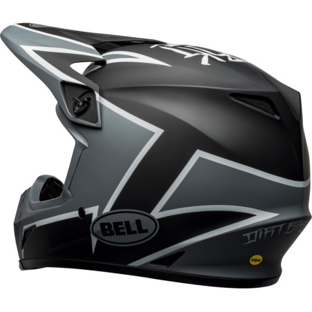 BELL MX-9 Mips Twitch Taille XXL - Mat Noir/Gris/Blanc