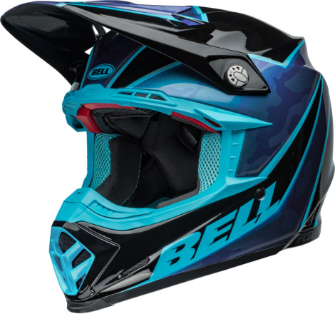 BELL Moto-9S Flex Taille XL - Sprite Gloss Black/Blue
