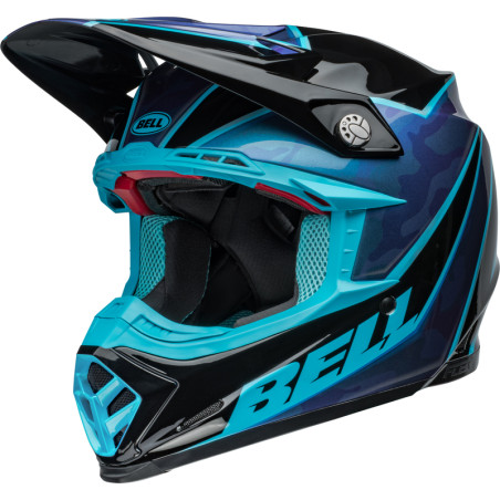 BELL Moto-9S Flex Taille L - Sprite Gloss Black/Blue