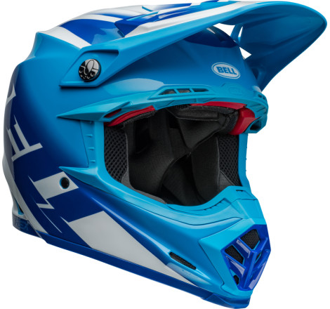 Casque BELL Moto-9S Flex Taille S - Rail Gloss Blue/White