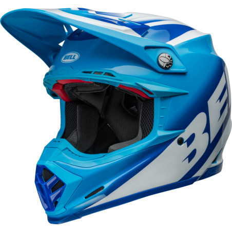 Casque BELL Moto-9S Flex Taille L - Rail Gloss Blue/White