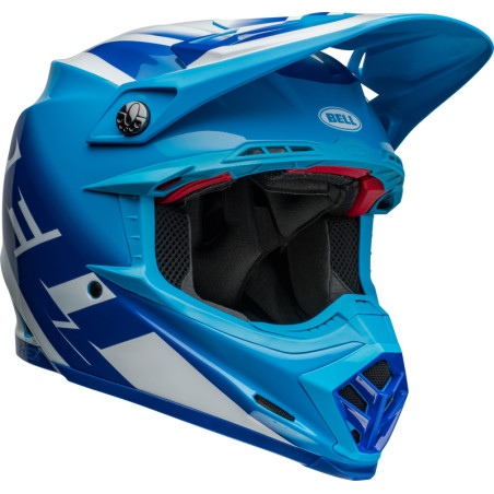 Casque BELL Moto-9S Flex Taille L - Rail Gloss Blue/White