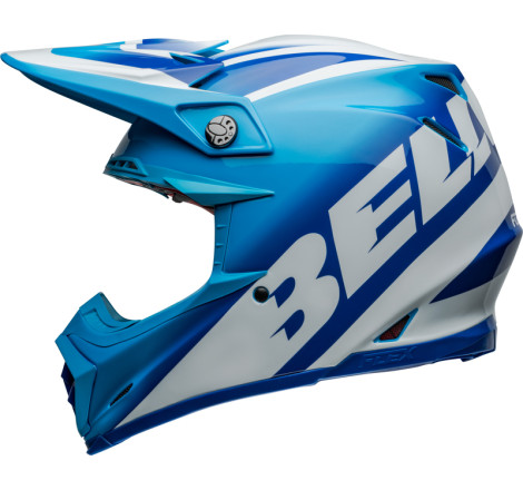 Casque BELL Moto-9S Flex Taille L - Rail Gloss Blue/White