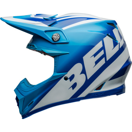 Casque BELL Moto-9S Flex Taille L - Rail Gloss Blue/White