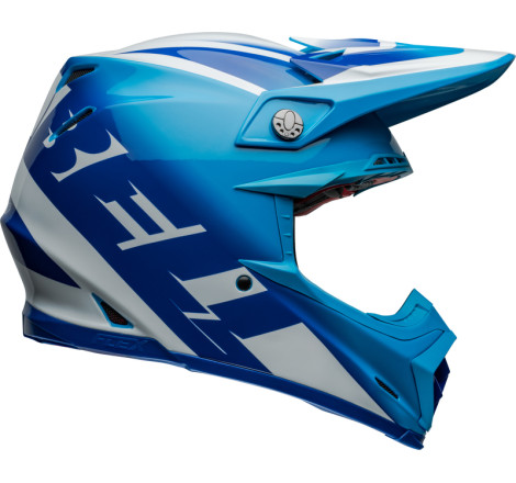 Casque BELL Moto-9S Flex Taille L - Rail Gloss Blue/White