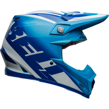 Casque BELL Moto-9S Flex Taille L - Rail Gloss Blue/White