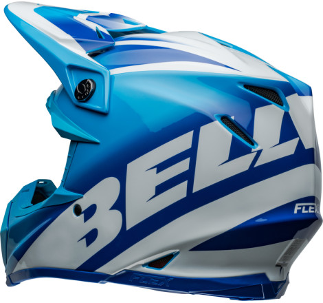 Casque BELL Moto-9S Flex Taille L - Rail Gloss Blue/White