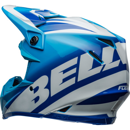 Casque BELL Moto-9S Flex Taille L - Rail Gloss Blue/White