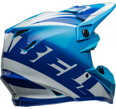 Casque BELL Moto-9S Flex Taille L - Rail Gloss Blue/White