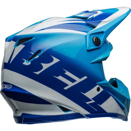 Casque BELL Moto-9S Flex Taille L - Rail Gloss Blue/White