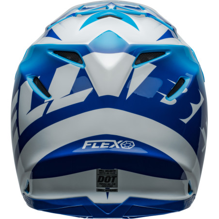 Casque BELL Moto-9S Flex Taille L - Rail Gloss Blue/White
