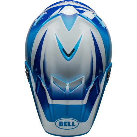 Casque BELL Moto-9S Flex Taille L - Rail Gloss Blue/White