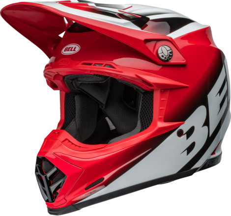 Casque BELL Moto-9S Flex Taille XL - Rail Gloss Red/White