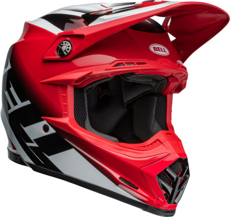 Casque BELL Moto-9S Flex Taille XL - Rail Gloss Red/White