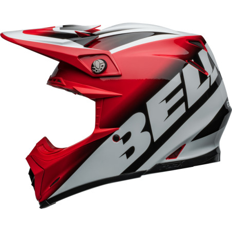 Casque BELL Moto-9S Flex Taille XL - Rail Gloss Red/White