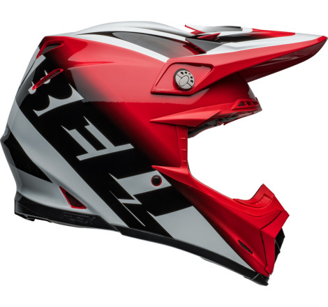 Casque BELL Moto-9S Flex Taille XL - Rail Gloss Red/White