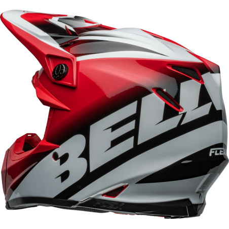 Casque BELL Moto-9S Flex Taille XL - Rail Gloss Red/White