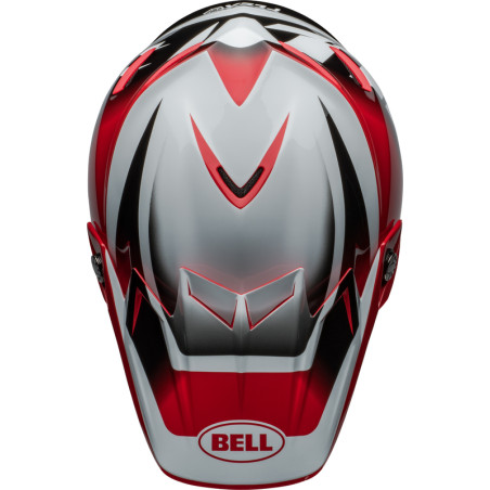 Casque BELL Moto-9S Flex Taille XL - Rail Gloss Red/White