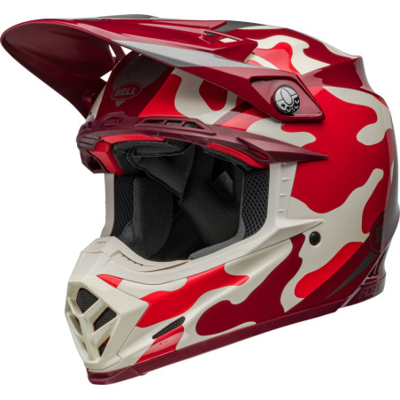 Casque BELL Moto-9S Flex Taille L - Ferrandis Méchant Gloss Red/Silver