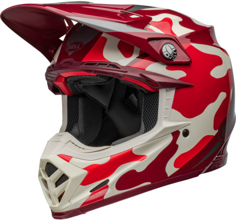 Casque BELL Moto-9S Flex Taille L - Ferrandis Méchant Gloss Red/Silver