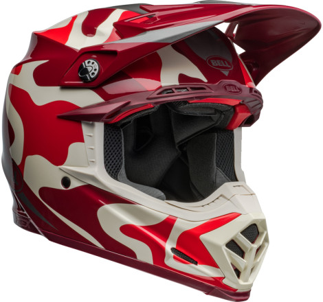 Casque BELL Moto-9S Flex Taille L - Ferrandis Méchant Gloss Red/Silver
