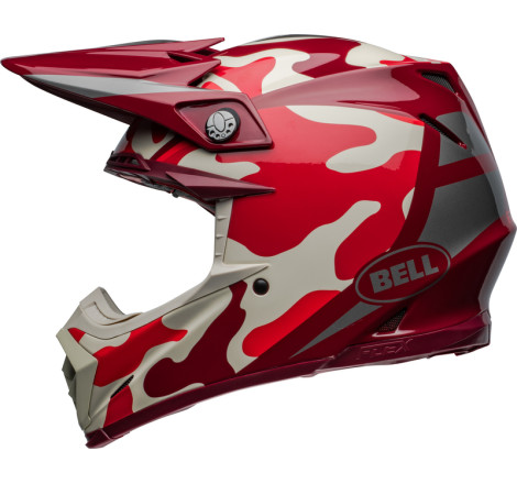 Casque BELL Moto-9S Flex Taille L - Ferrandis Méchant Gloss Red/Silver