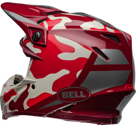 Casque BELL Moto-9S Flex Taille L - Ferrandis Méchant Gloss Red/Silver