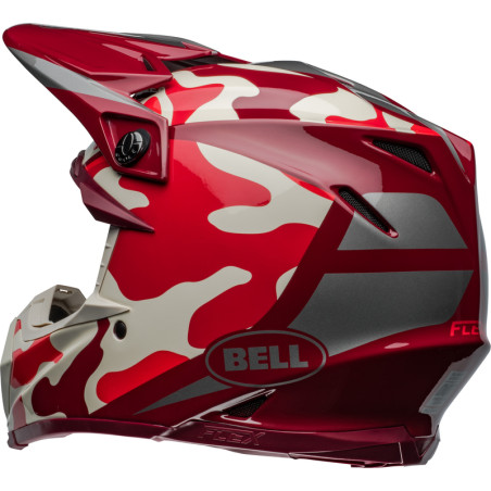 Casque BELL Moto-9S Flex Taille L - Ferrandis Méchant Gloss Red/Silver