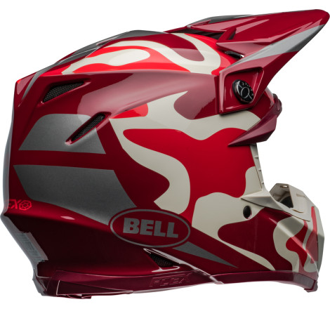 Casque BELL Moto-9S Flex Taille L - Ferrandis Méchant Gloss Red/Silver
