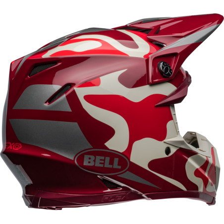 Casque BELL Moto-9S Flex Taille L - Ferrandis Méchant Gloss Red/Silver