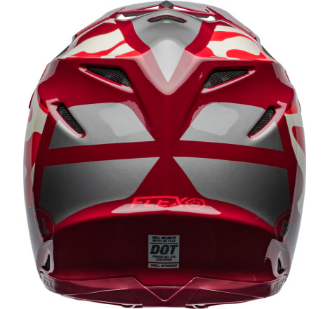 Casque BELL Moto-9S Flex Taille L - Ferrandis Méchant Gloss Red/Silver