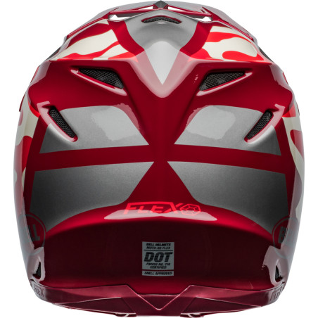 Casque BELL Moto-9S Flex Taille L - Ferrandis Méchant Gloss Red/Silver