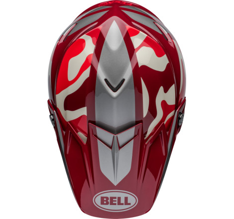 Casque BELL Moto-9S Flex Taille L - Ferrandis Méchant Gloss Red/Silver