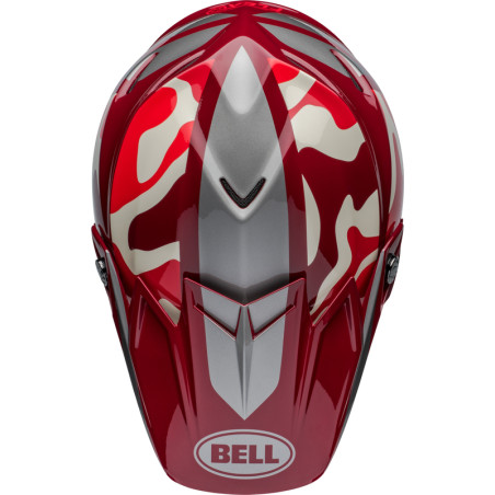 Casque BELL Moto-9S Flex Taille L - Ferrandis Méchant Gloss Red/Silver